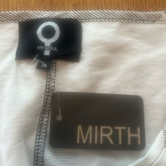 NWT My Soul Danish Luxury Brand Square Stitch Hi-Lo White Top Minimalist Style - Picture 7 of 8